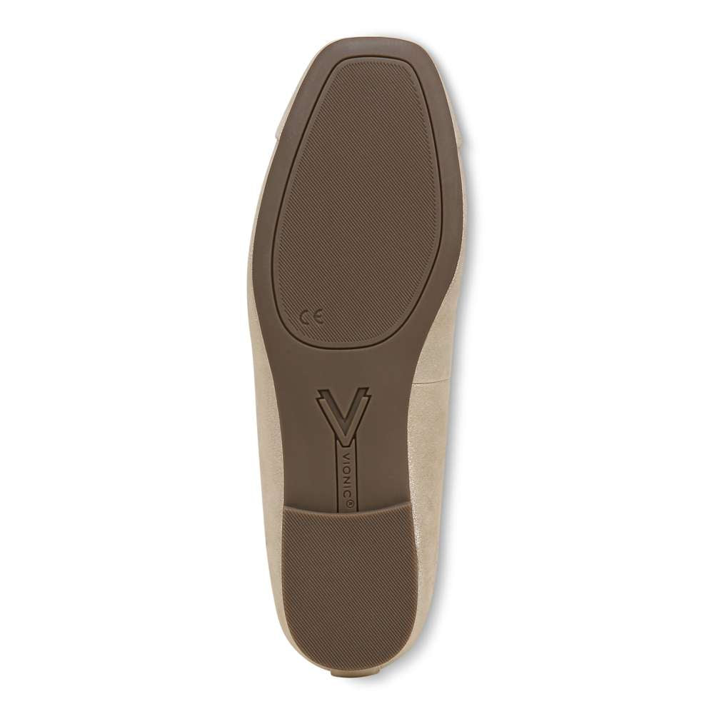 Klara Flat - Gold Leather