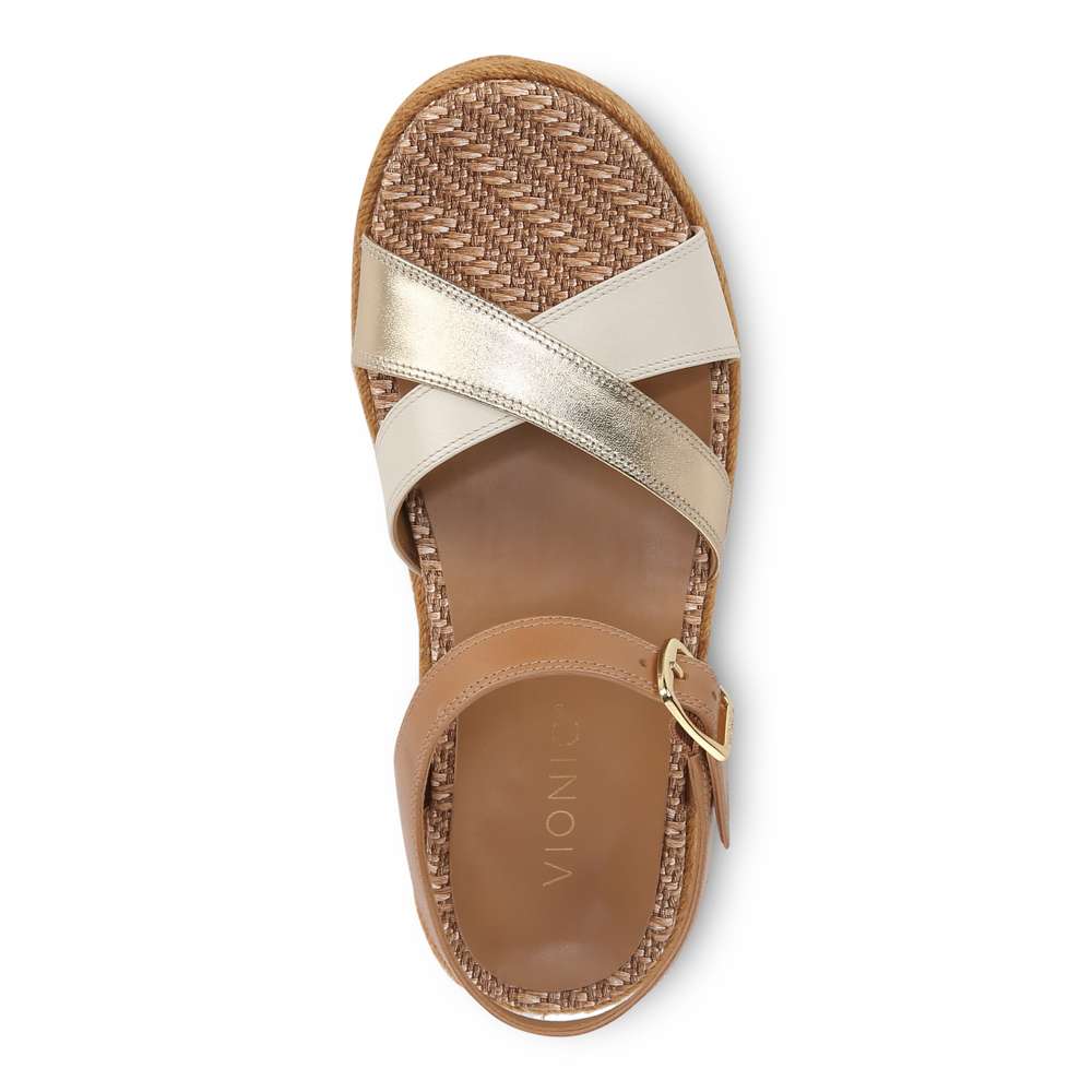 Mar Platform Sandal - Camel/Gold