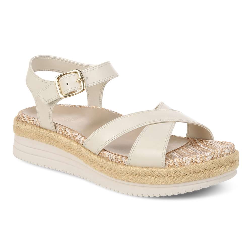 Mar Platform Sandal - Cream Leather