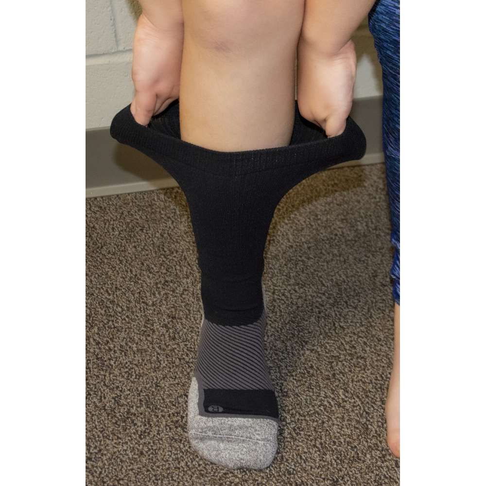Wide Crew Wellness Performance Sock (WP4+) - Black