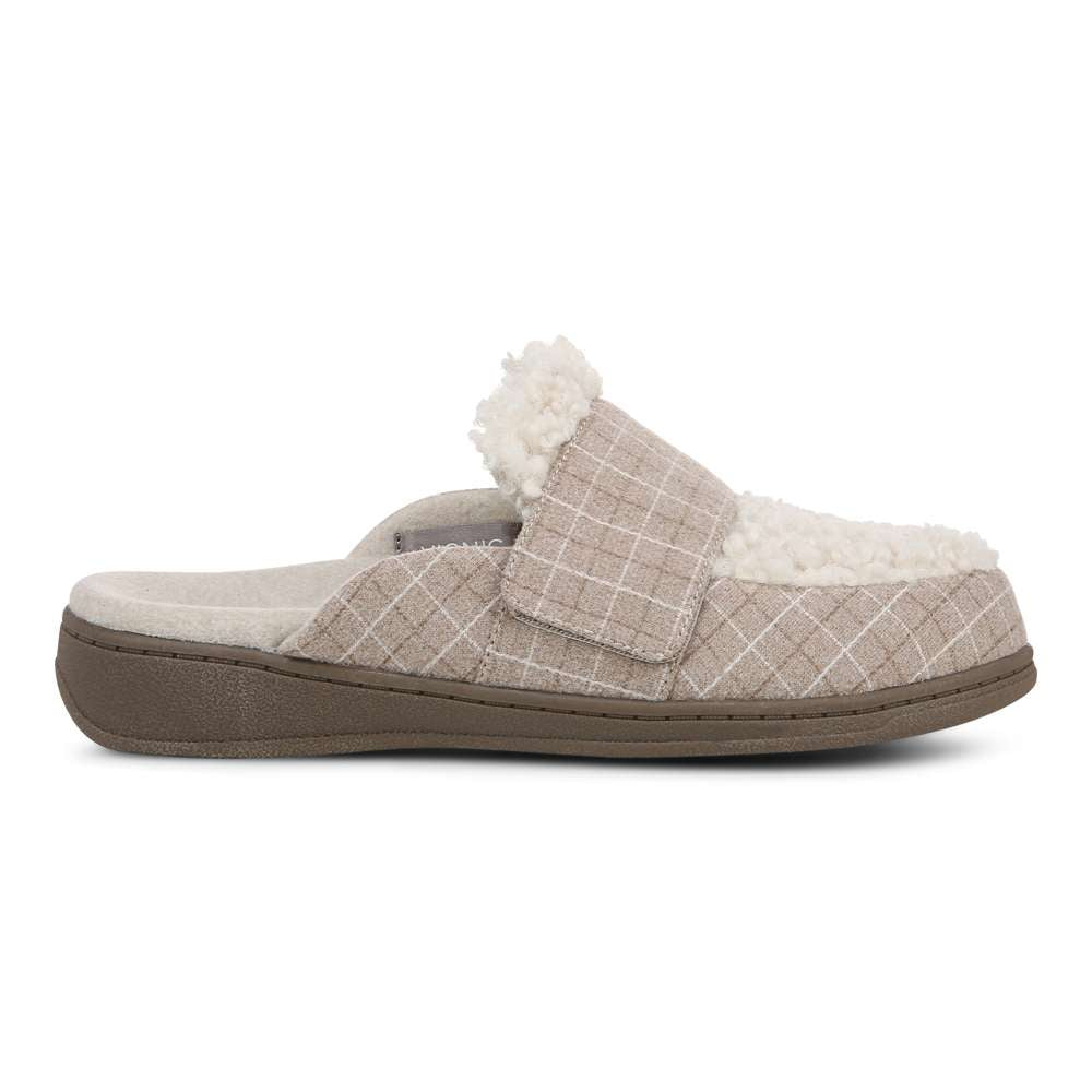 Gemma II Slipper - Plaid Cream