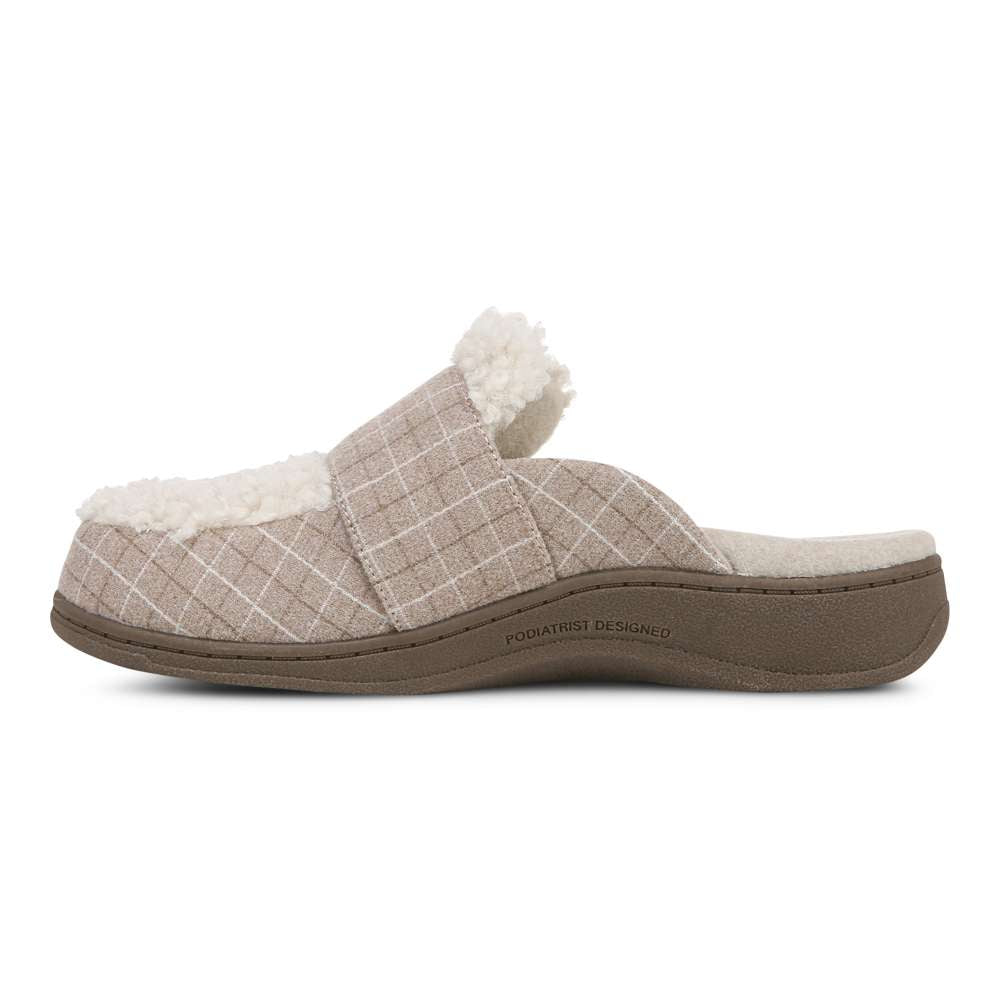 Gemma II Slipper - Plaid Cream
