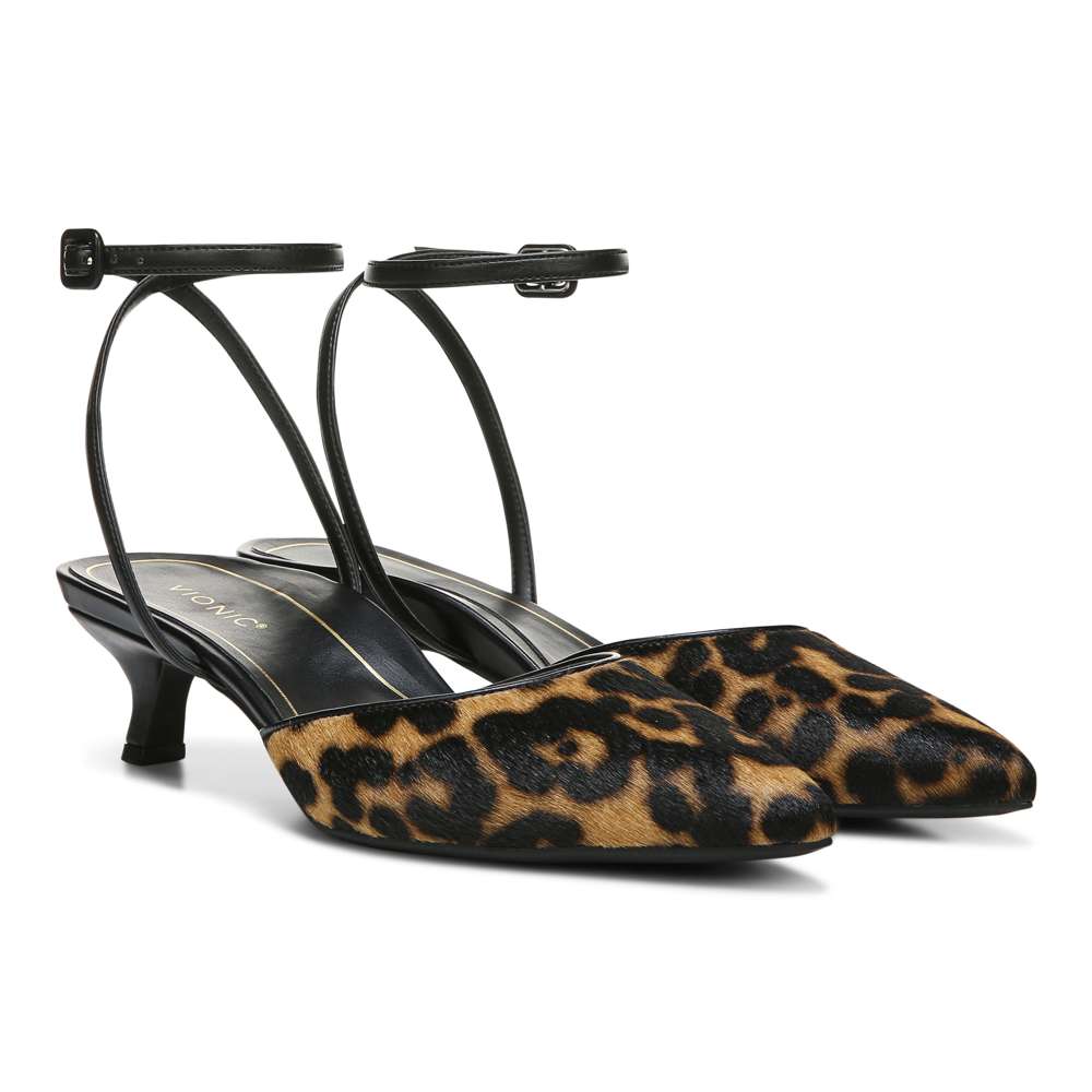 Jacynda Kitten Heel - Tan Leopard