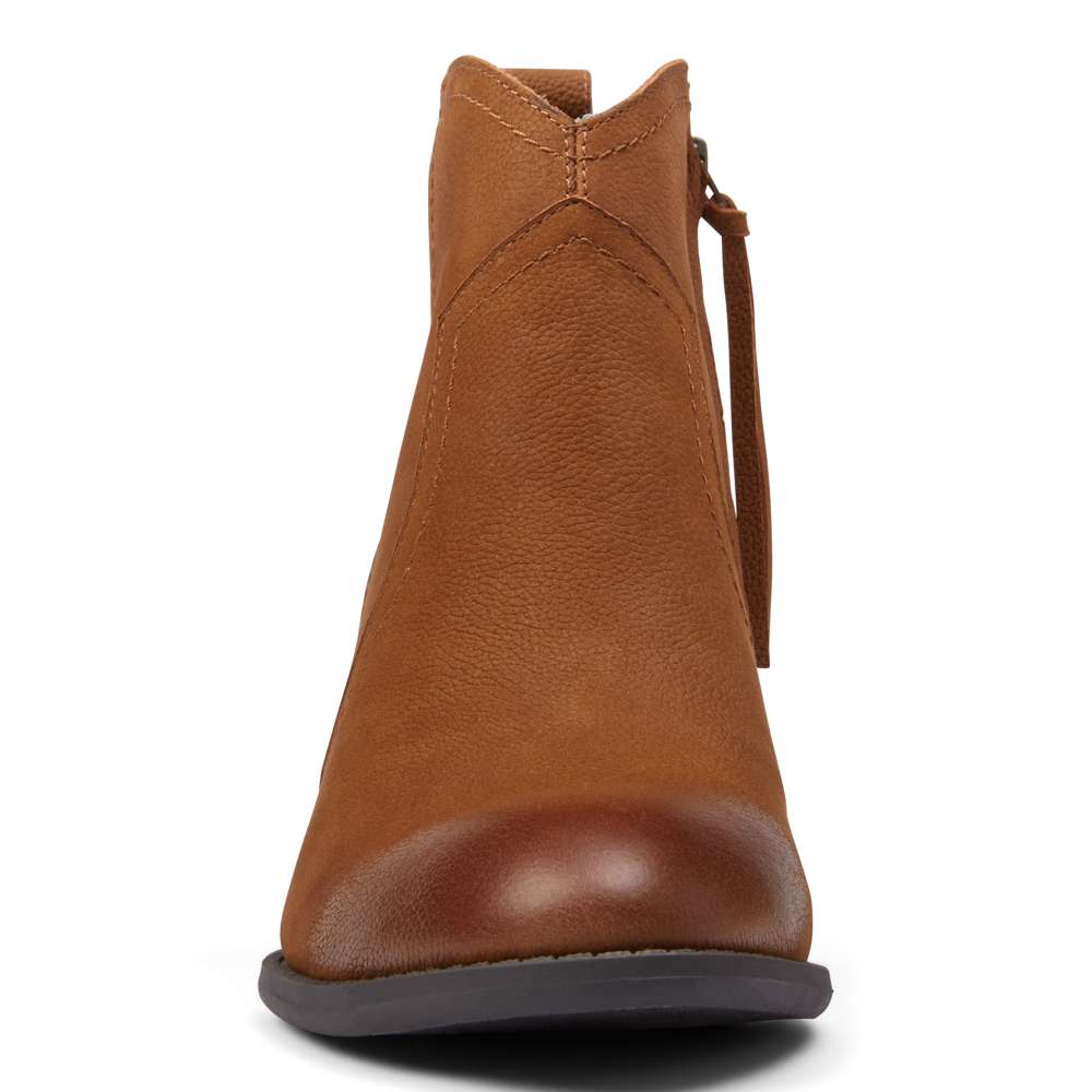 Raina Heeled Ankle Boot - Brown