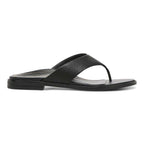 Agave Toe Post Sandal - Black Leather