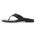 Agave Toe Post Sandal - Black Leather