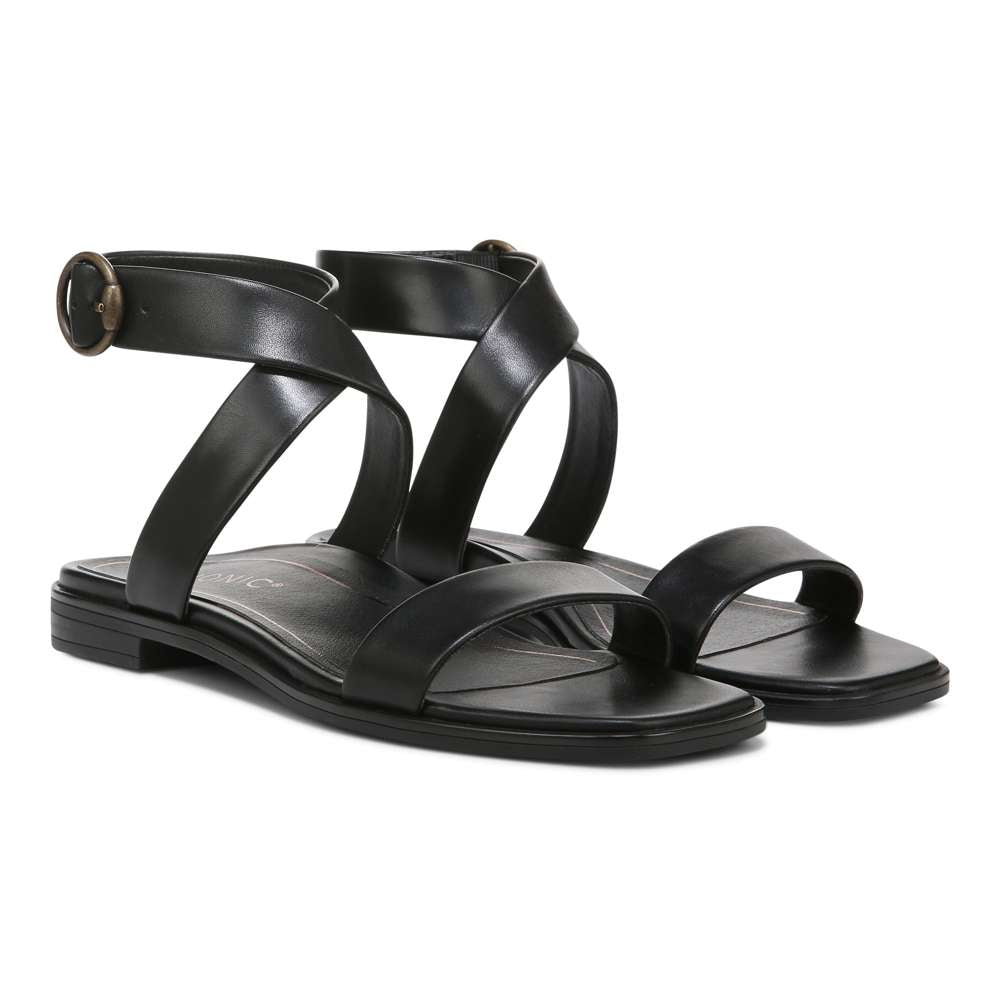 Anaya Sandal - Black Leather