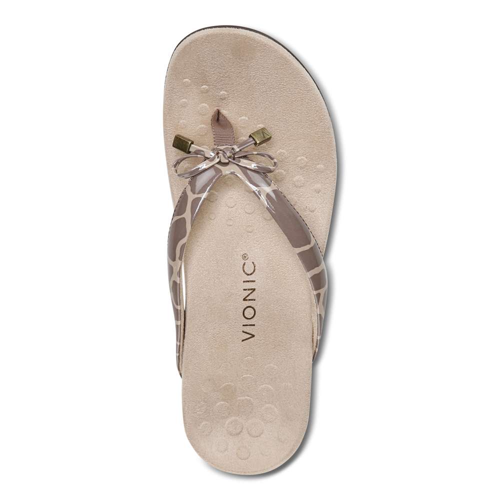 Bella Toe Post Sandal - Giraffe Brownie