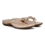 Bella Toe Post Sandal - Gold Ribbed