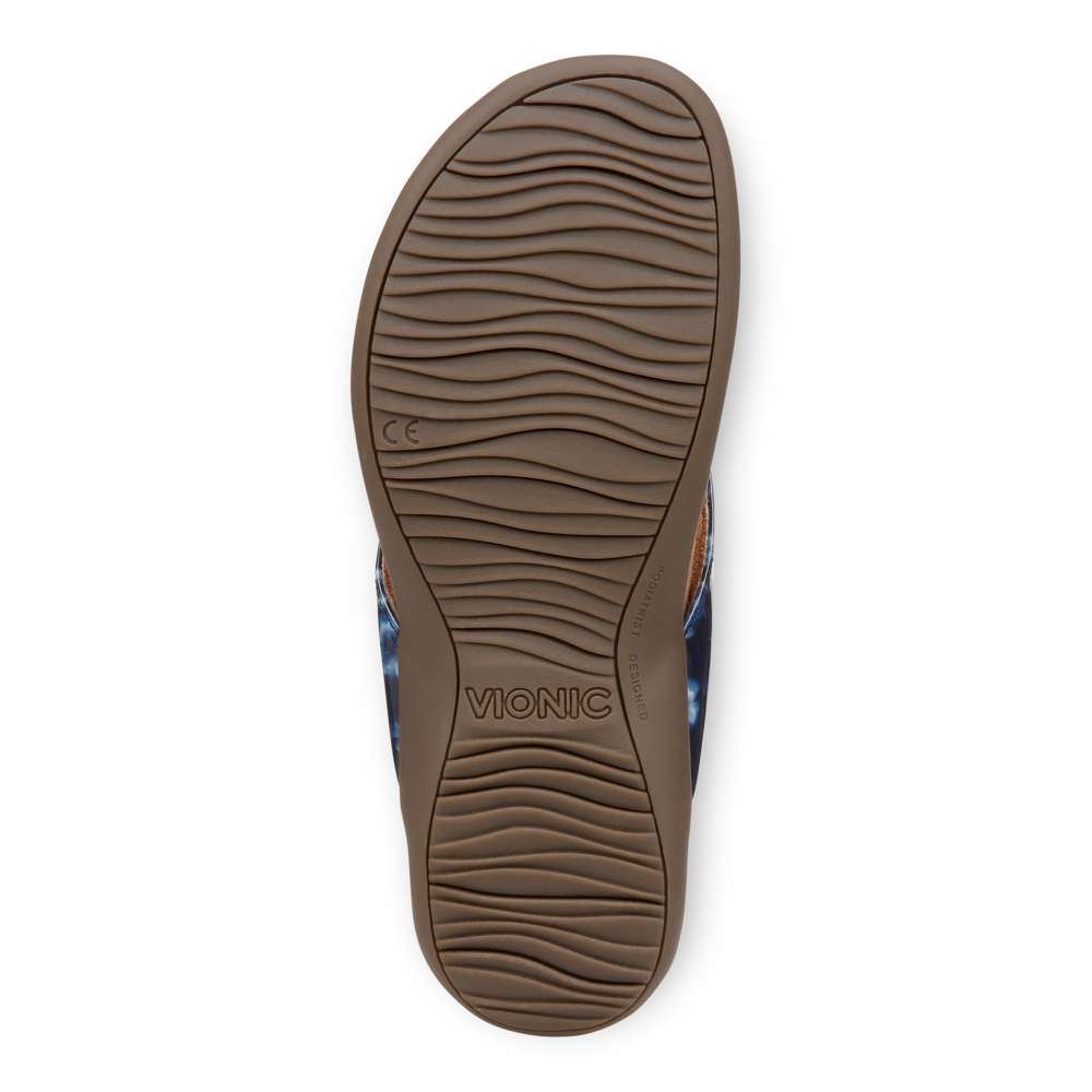 Bella Toe Post Sandal - Navy Poppy