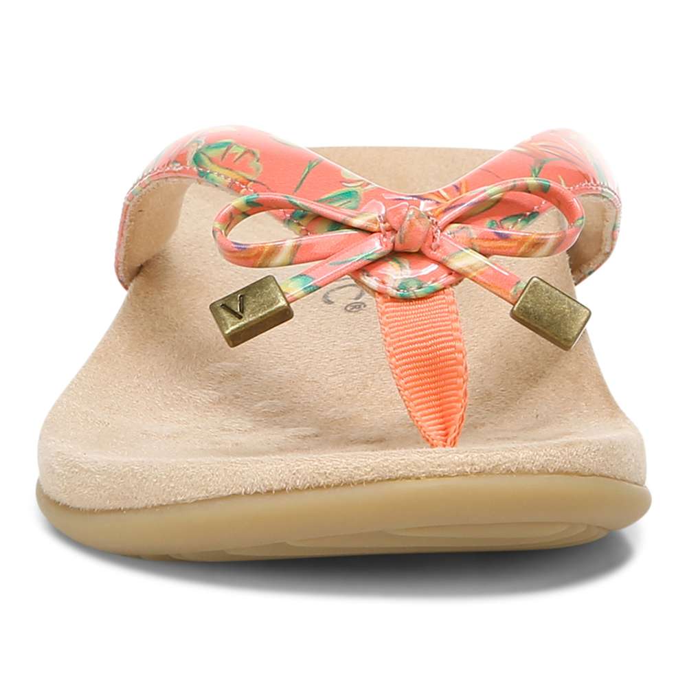 Bella Toe Post Sandal - Papaya Tropical