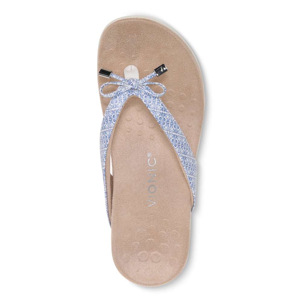 Bella Toe Post Sandal - White Tile