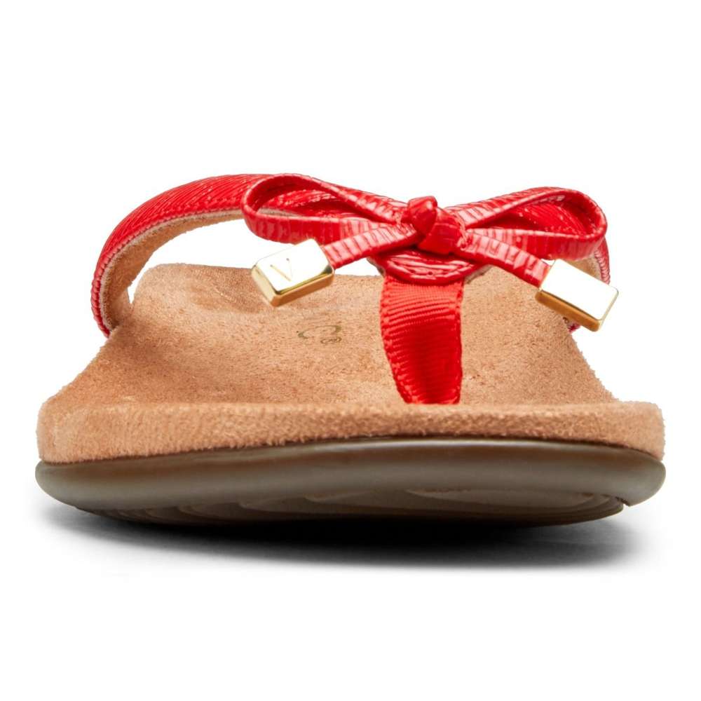 Bella Toe Post Sandal - Cherry Woven