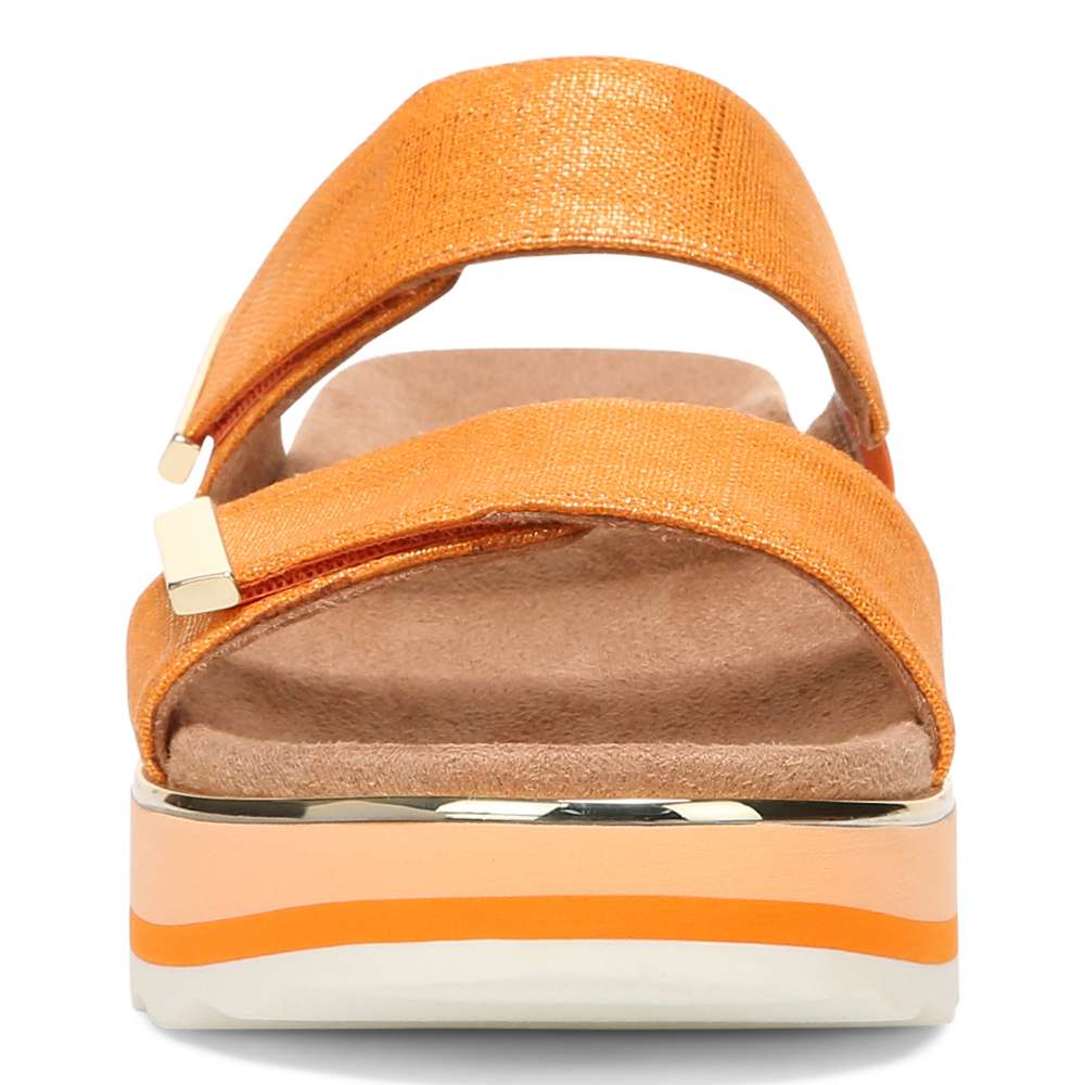 Brandie Flatform Slide Sandal - Marmalade Metallic