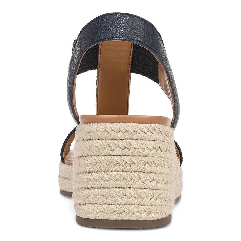 Calera Wedge - Navy Leather