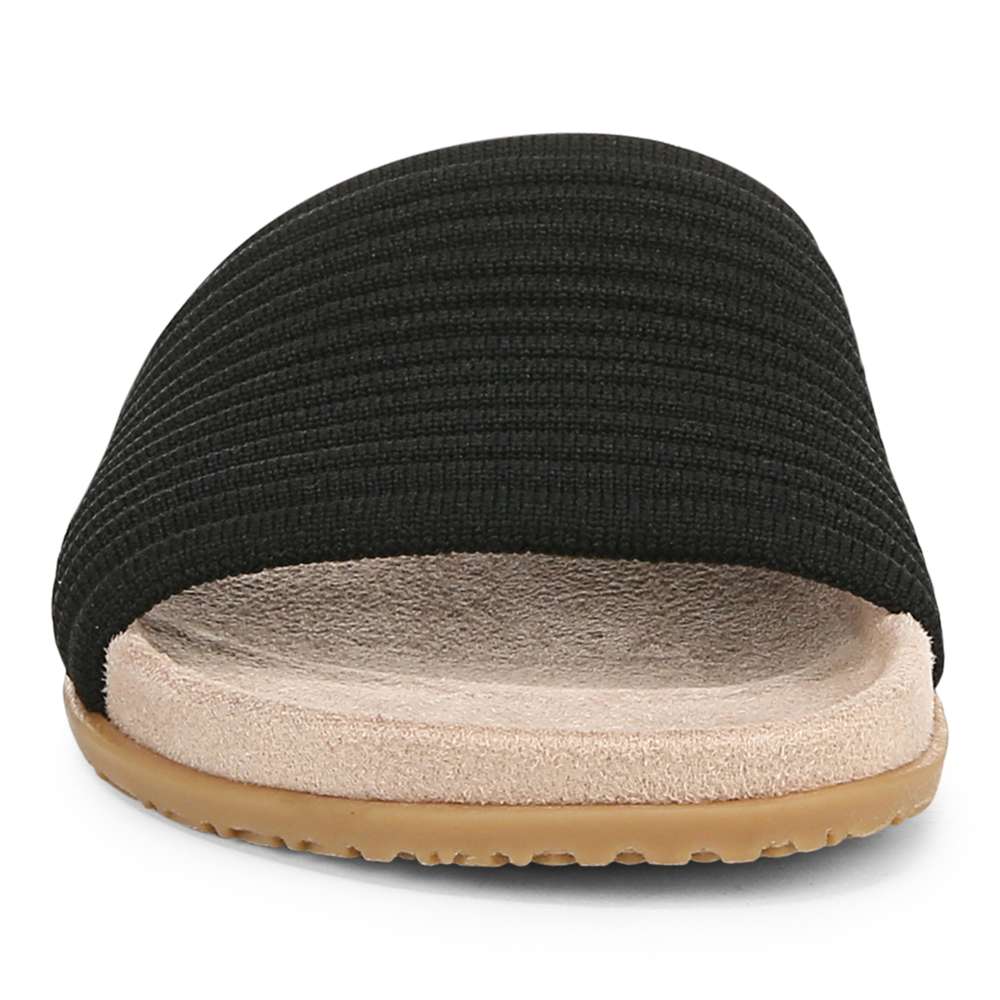 Evie Knit Slide - Black