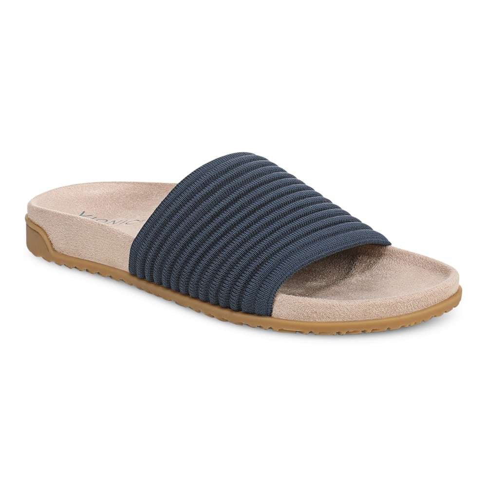 Evie Knit Slide - Dark Denim