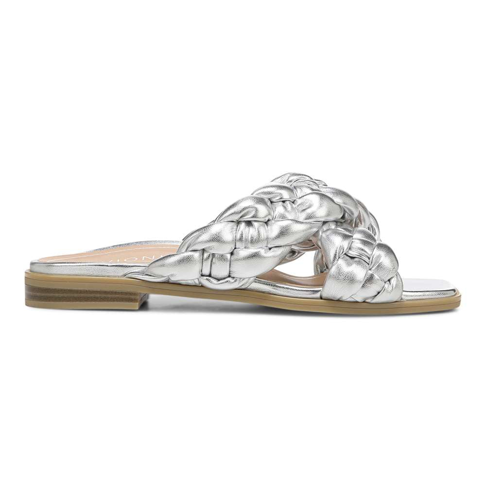 Kalina Slide Sandal - Silver Metallic