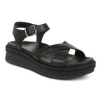 Mar Platform Sandal - Black Leather