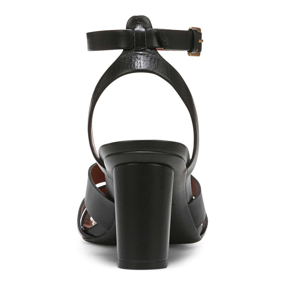Marrin Heeled Sandal - Black Leather