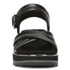 Reyna Flatform Sandal - Black Leather