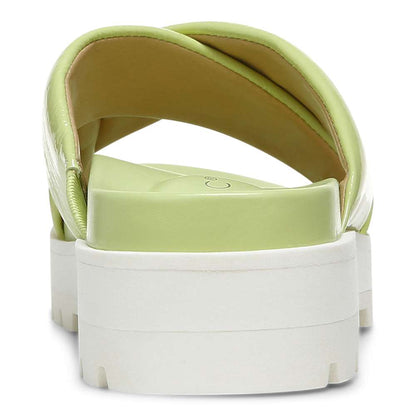 Vesta Flatform Lug Sandal - Pale Lime