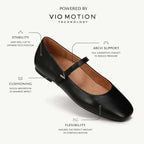 Alameda Mary-Jane Flat - Black