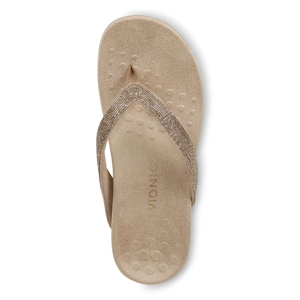 Dillon Shine Toe Post Sandal - Champagne