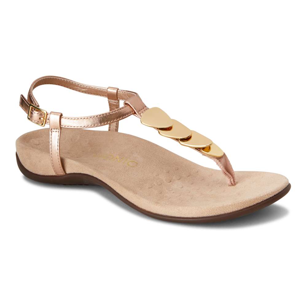 Miami T-Strap Sandal - Rose Gold
