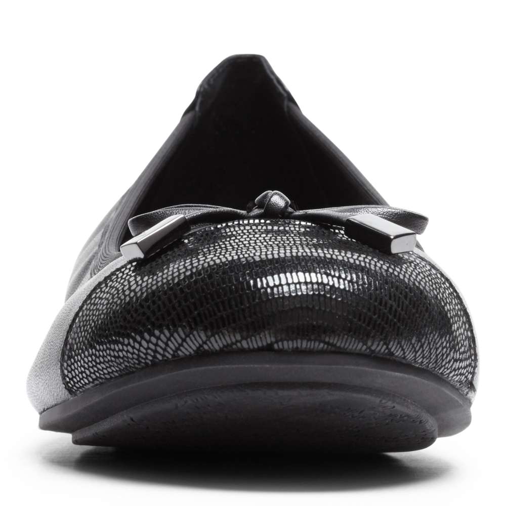 Minna Ballet Flat - Black Lizard