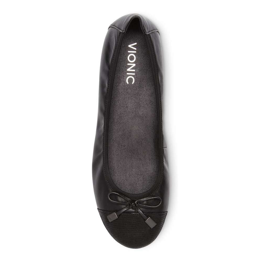 Minna Ballet Flat - Black Lizard