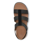 Sabrina Flatform Sandal - Black Suede