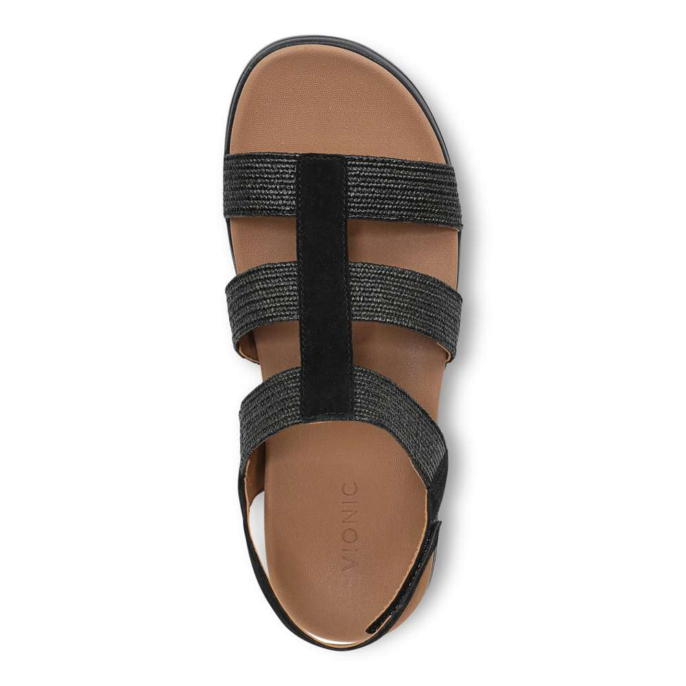 Sabrina Flatform Sandal - Black Suede