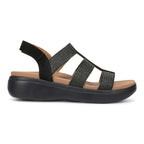 Sabrina Flatform Sandal - Black Suede