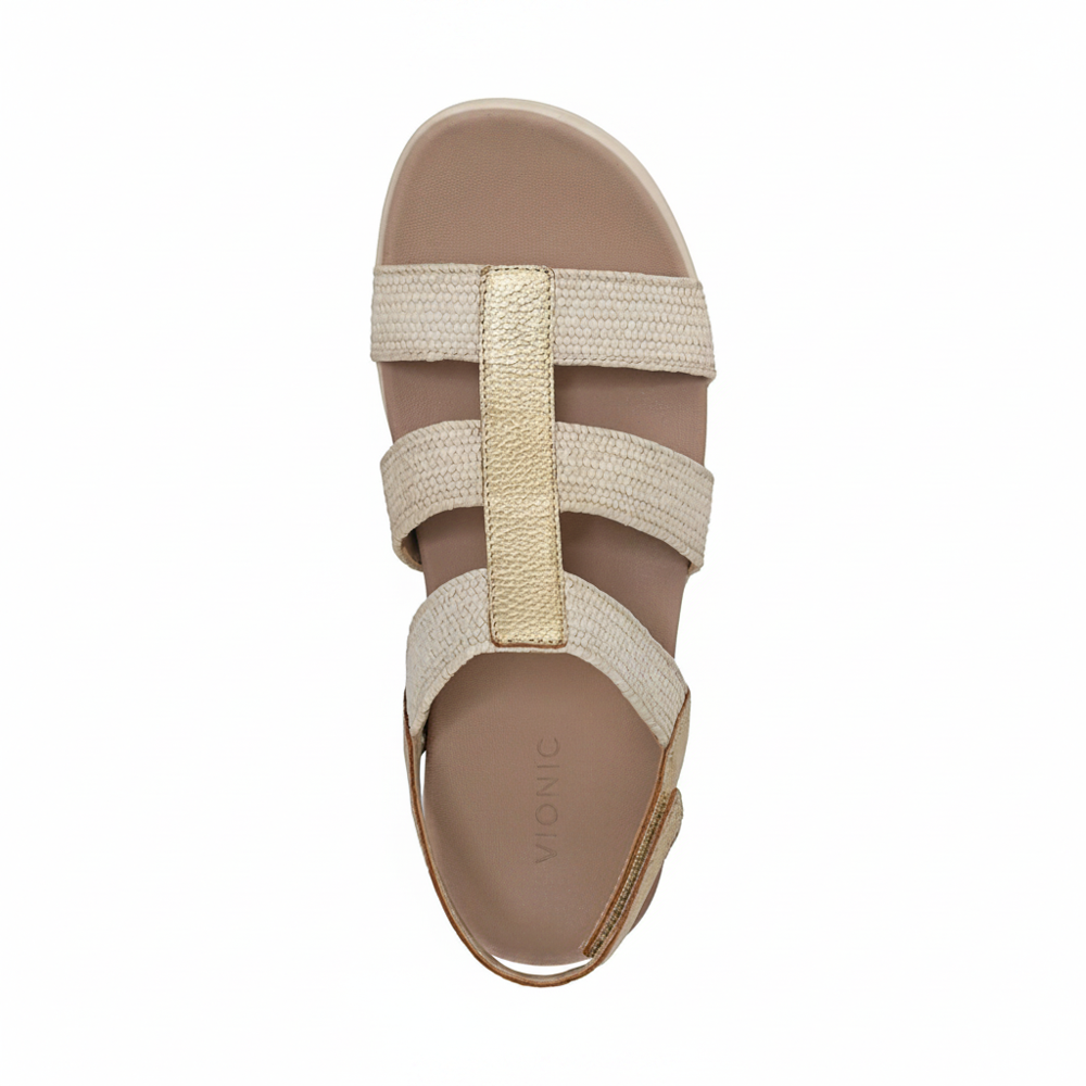 Sabrina Flatform Sandal - Gold Leather