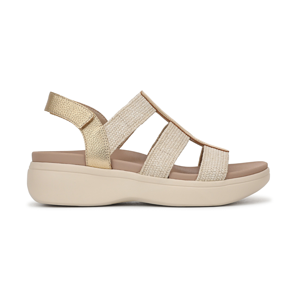 Sabrina Flatform Sandal - Gold Leather