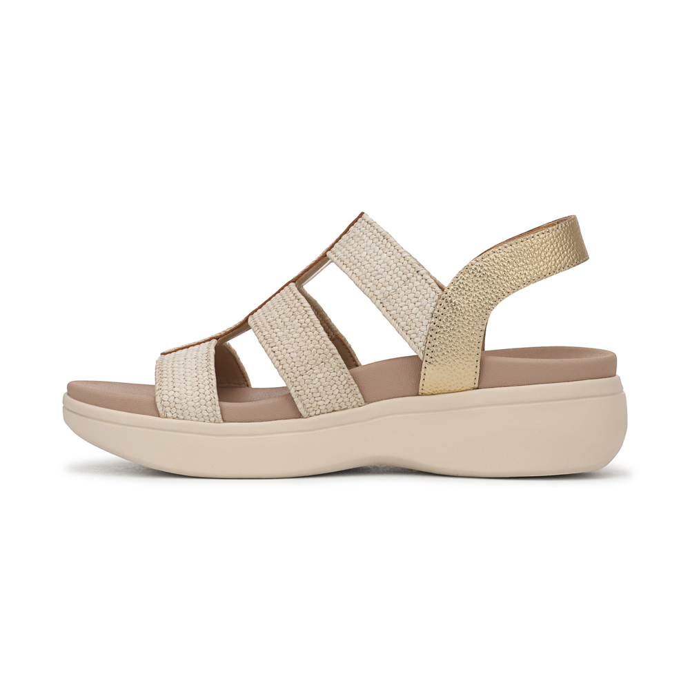 Sabrina Flatform Sandal - Gold Leather