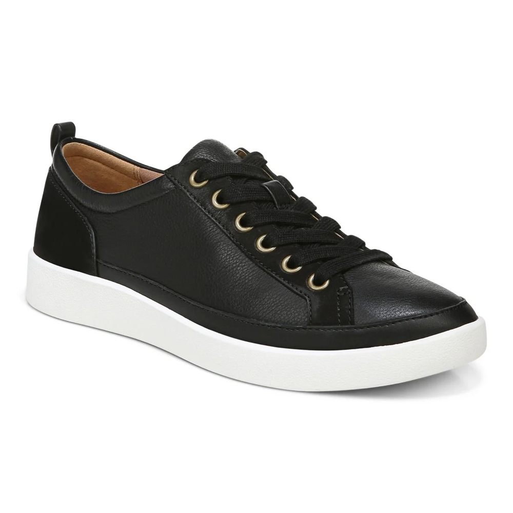 Winny Lace-Up Casual Sneaker - Black Leather Nubuck