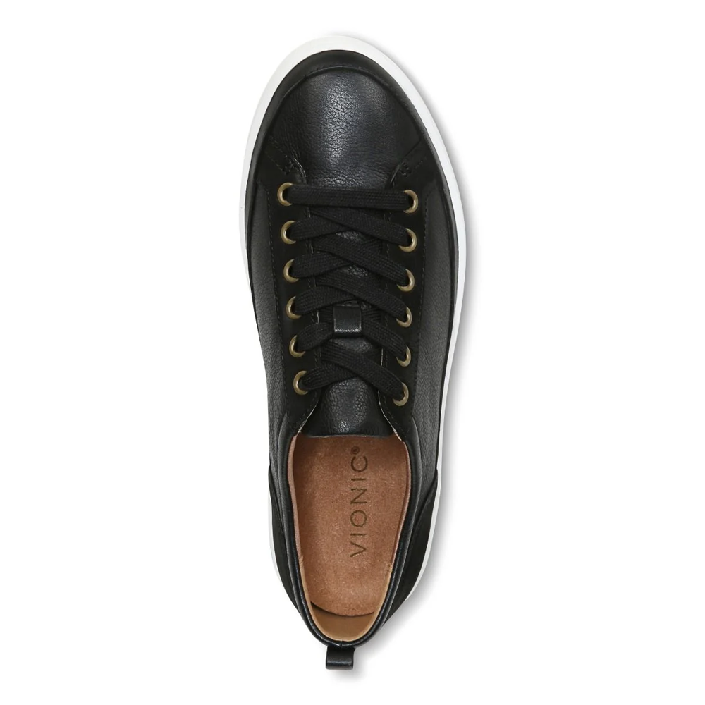 Winny Lace-Up Casual Sneaker - Black Leather Nubuck