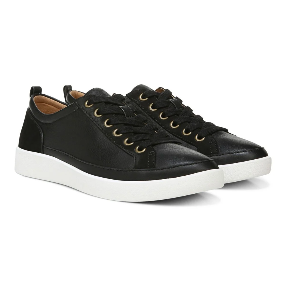 Winny Lace-Up Casual Sneaker - Black Leather Nubuck